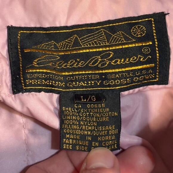 Vintage 90s Eddie Bauer Goose Down Pink Jacket - Picture 5 of 5